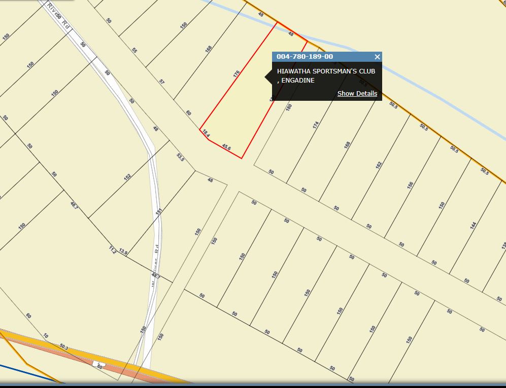 Lot 249 (at the start of West River Road) Hiawatha Sportsman's Club